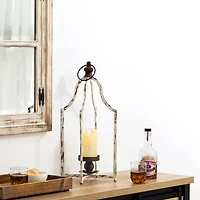 Glitzhome Large Farmhouse Metal Decorative Lantern