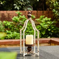 Glitzhome Small Farmhouse Metal 2-pc. Decorative Lantern