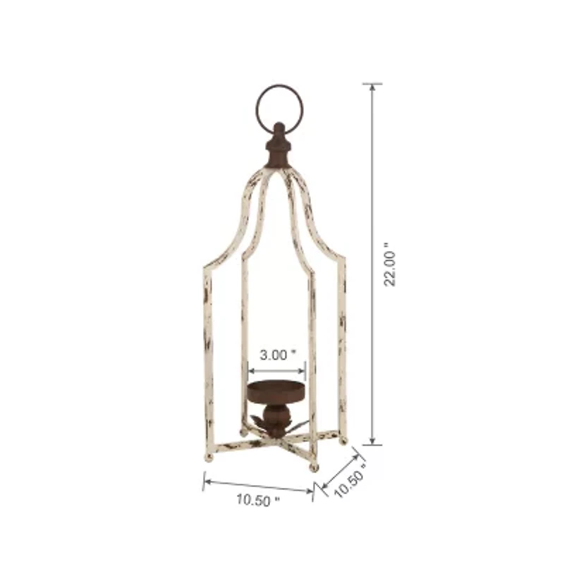 Glitzhome Large Farmhouse Metal 2-pc. Decorative Lantern