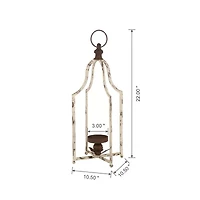 Glitzhome Large Farmhouse Metal 2-pc. Decorative Lantern