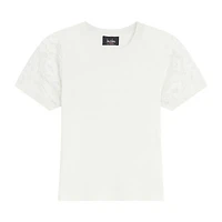 Byer California Big Kid Girls Crew Neck Short Sleeve Blouse