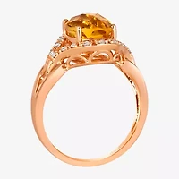 Le Vian® Ring featuring 2 3/8 CT. Cinnamon Citrine® 1/5 Nude Diamonds™ set 14K Strawberry Gold®