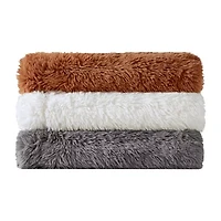 Madison Park Amaya Faux Fur Washable Midweight Throw