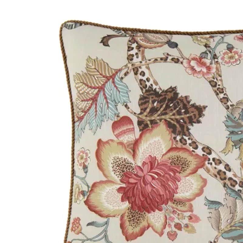 Rose Tree Haylie Floral Printed Square Throw Pillow