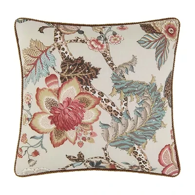 Rose Tree Haylie Floral Printed Square Throw Pillow