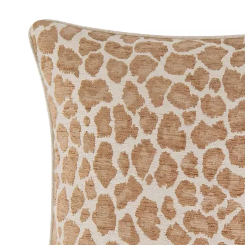 Rose Tree Haylie Leopard Woven Square Throw Pillow