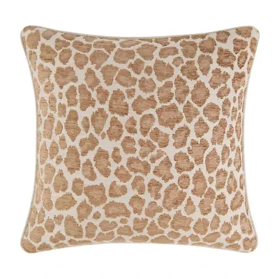 Rose Tree Haylie Leopard Woven Square Throw Pillow