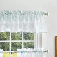 Martha Stewart Bellefield Floral Sheer 3-pc. Rod Pocket Window Tier