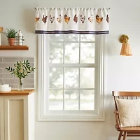 Martha Stewart Chickens 3-pc. Rod Pocket Window Tier