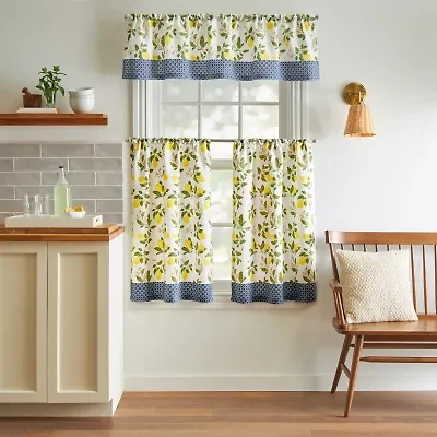 Martha Stewart Lemons 3-pc. Rod Pocket Window Tier