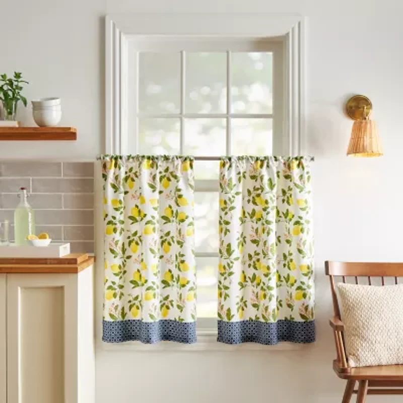 Martha Stewart Lemons 3-pc. Rod Pocket Window Tier