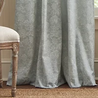 Martha Stewart Cottage Floral Rod Pocket Light-Filtering Set of 2 Curtain Panel