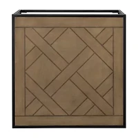 25" Square Parquet Top Coffee Table