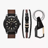 Skechers Mens Brown 3-pc. Watch Boxed Set Sr9117