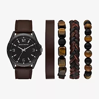 Skechers Mens Brown 5-pc. Watch Boxed Set Sr9119