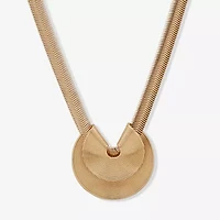 Worthington Gold Tone Womens 17 Inch Pendant Necklace