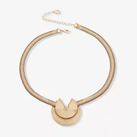 Worthington Gold Tone Womens 17 Inch Pendant Necklace