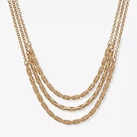 a.n.a Gold Tone Womens 16 Inch Strand Necklace