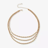 a.n.a Gold Tone Womens 16 Inch Strand Necklace