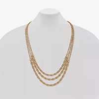 a.n.a Gold Tone Womens 16 Inch Strand Necklace