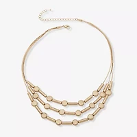 a.n.a Gold Tone Womens 16 Inch Strand Necklace