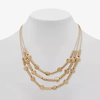 a.n.a Gold Tone Womens 16 Inch Strand Necklace