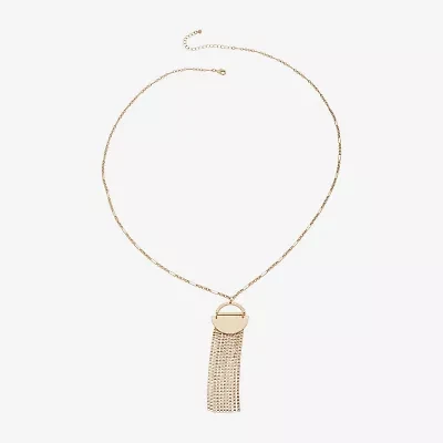 a.n.a Gold Tone Womens 30 Inch Pendant Necklace