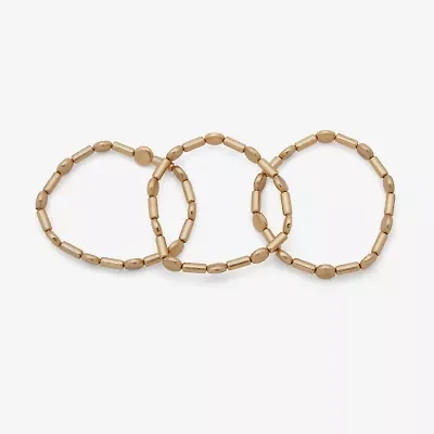 a.n.a Gold Tone Womens 3-pc. Bracelet Set