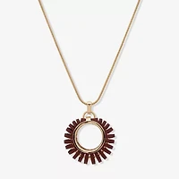 Worthington Gold Tone Womens 32 Inch Pendant Necklace