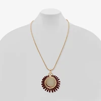 Worthington Gold Tone Womens 32 Inch Pendant Necklace