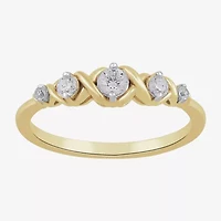 Womens 1/4 CT. T.W. Lab Grown White Diamond 10K Gold Cocktail Ring