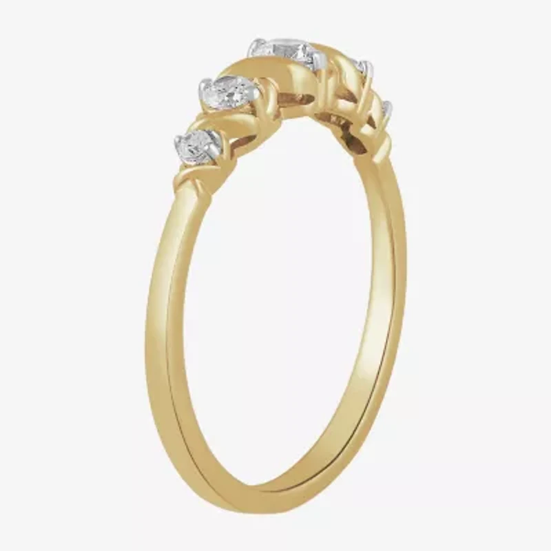 Womens 1/4 CT. T.W. Lab Grown White Diamond 10K Gold Cocktail Ring