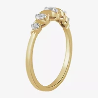 Womens 1/4 CT. T.W. Lab Grown White Diamond 10K Gold Cocktail Ring