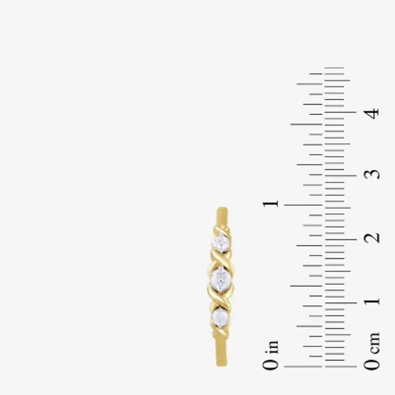 Womens 1/2 CT. T.W. Lab Grown White Diamond 14K Gold Over Silver Sterling Silver 23mm Hoop Earrings