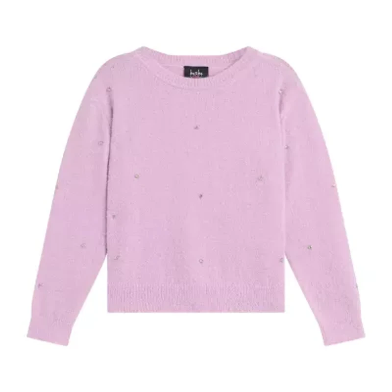 Knit Works Big Kid Girls Crew Neck Long Sleeve Pullover Sweater