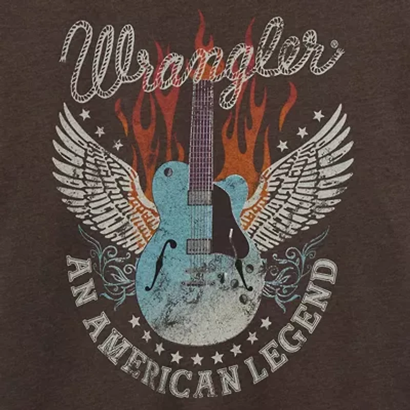Wrangler Mens Crew Neck Short Sleeve Regular Fit Graphic T-Shirt