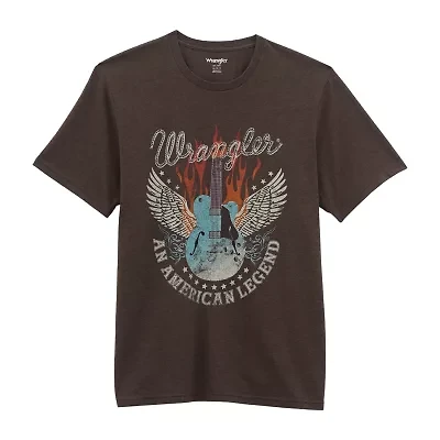 Wrangler Mens Crew Neck Short Sleeve Regular Fit Graphic T-Shirt