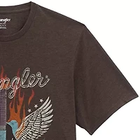 Wrangler Mens Crew Neck Short Sleeve Regular Fit Graphic T-Shirt