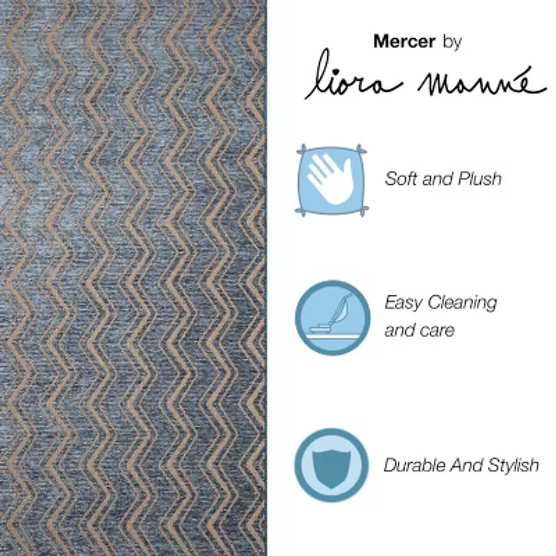 Liora Manne Mercer Zigzag Geometric Rectangular Area Rug