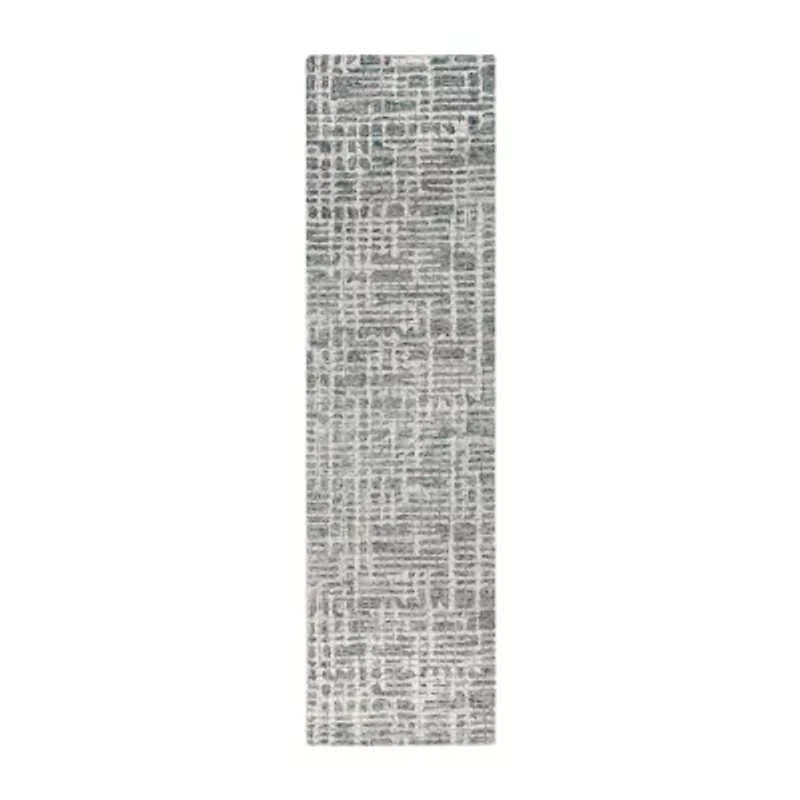 Liora Manne Savannah Grid Geometric Hand Tufted 2' X 7'6" Rectangular Runner
