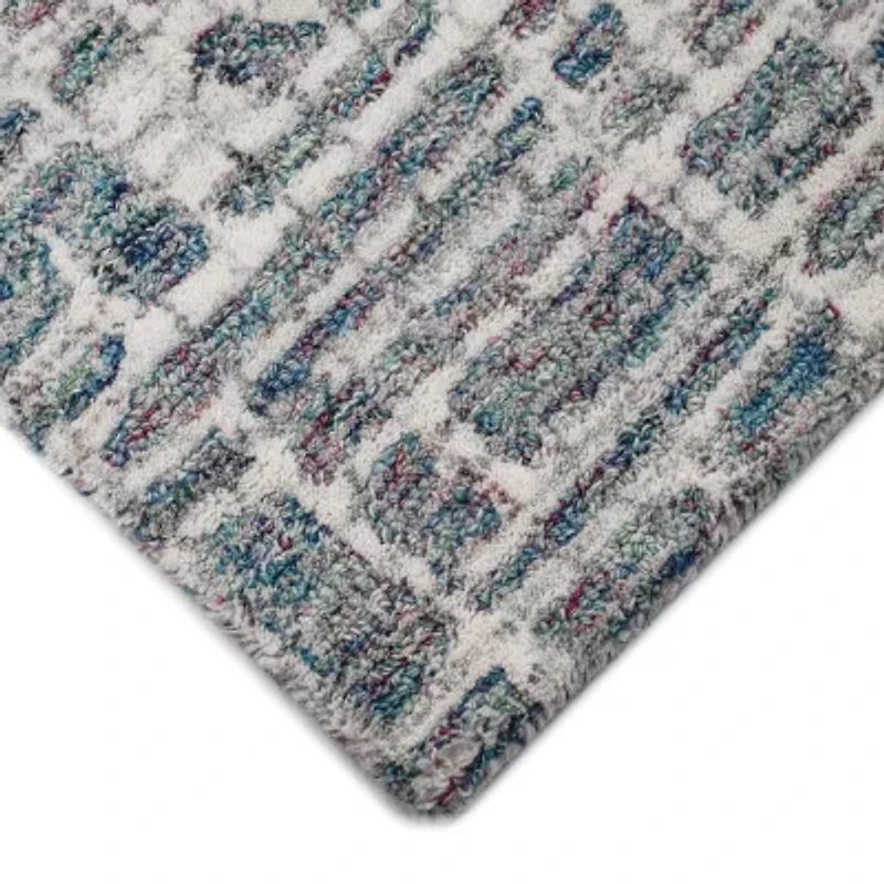 Liora Manne Savannah Grid Geometric Hand Tufted 2' X 7'6" Rectangular Runner