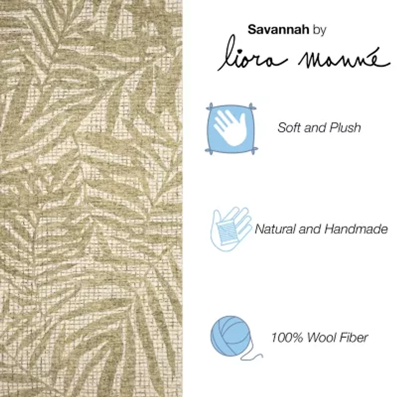 Liora Manne Savannah Floral Hand Tufted 2' X 7'6" Rectangular Runner