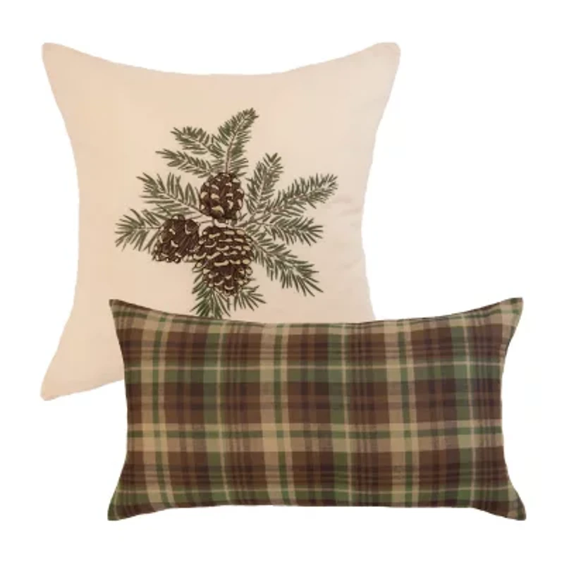 Donna Sharp Pine Star Decor 2-pc. Multi-Pack Rectangular Square Throw Pillow