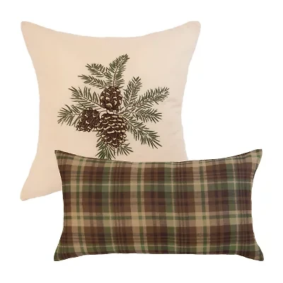 Donna Sharp Pine Star Decor 2-pc. Multi-Pack Rectangular Square Throw Pillow