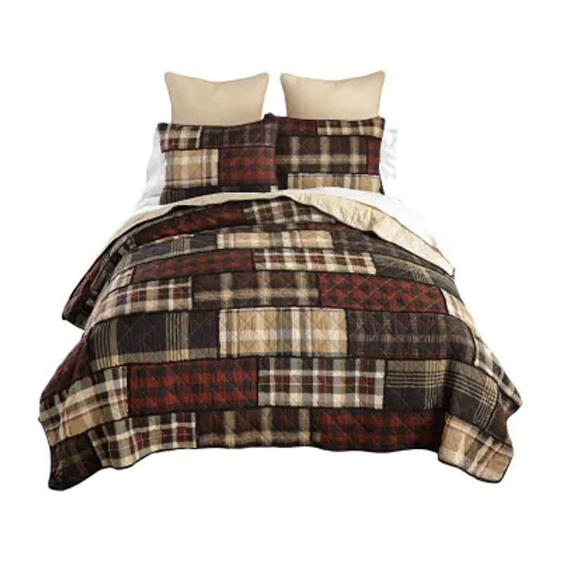 Donna Sharp Lj Plaid Hypoallergenic Quilt Set