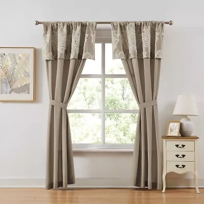 Stratford Park Thess Rod Pocket Light-Filtering Set of 2 Curtain Panel