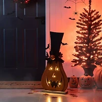 Glitzhome 29.5in Lighted Wooden Porch Decor Halloween Porch Sign