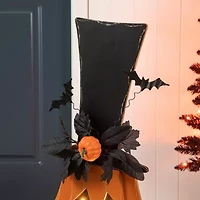 Glitzhome 29.5in Lighted Wooden Porch Decor Halloween Porch Sign