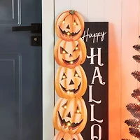 Glitzhome 42in Lighted Wooden Porch Sign Halloween Porch Sign