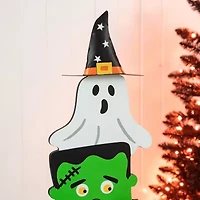 Glitzhome 36in Wooden Porch Decor Halloween Porch Sign